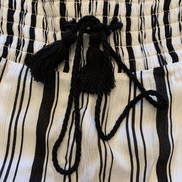 NWT INC International Concepts Luster Stripe Mid Elastic Crinkle Wide Leg Pants - Picture 5 of 8